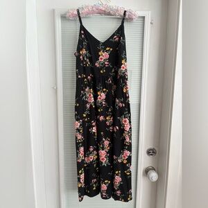Old Navy Floral Black Dress size L